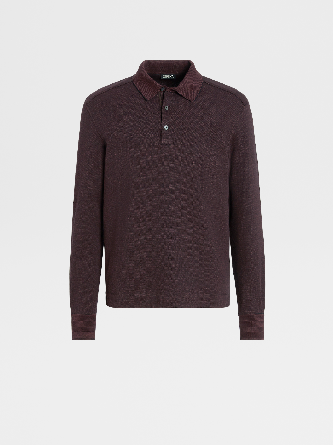 Dark Burgundy Cotton Polo Shirt